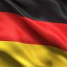 Silky flag of Germany waving in the wind with highly detailed fabric texture